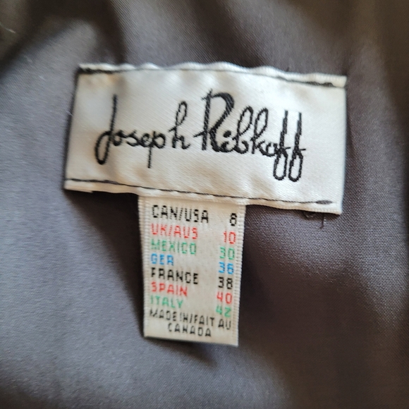 Joseph Ribkoff gray sleeveless mock neck stretch full zip pockets dress size 8 - Picture 3 of 7